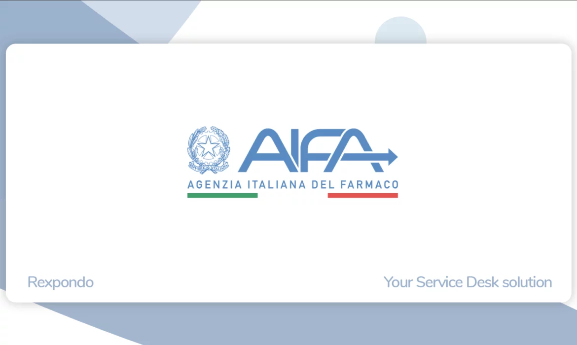 Rexpondo is the new ticketing system adopted by AIFA, the Italian Medicines Agency.